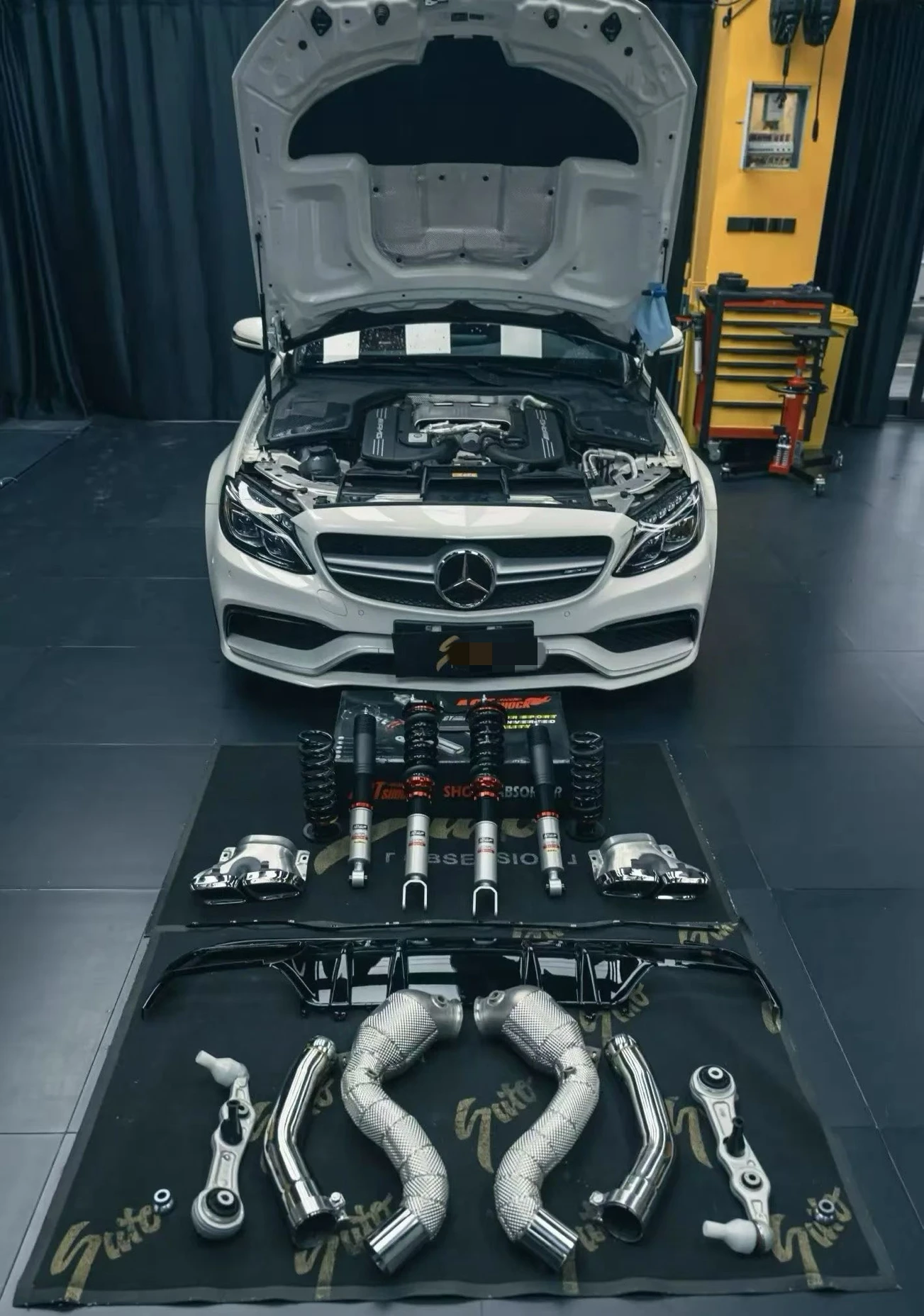 ACE Bestseller Hochleistungs-Downpipe für Mercedes-Benz C63 C63S AMG W205 Hochleistungs-SUS304-Auspuffrohr Auto-Zubehör – Detail 12
