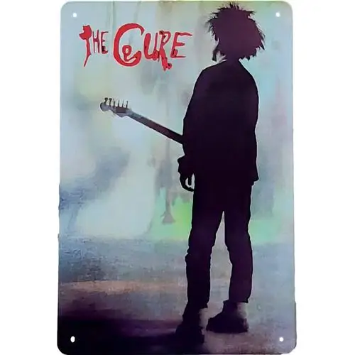 Placa de Metal Vintage The Cure, Pôster Retrô de Rock Alternativo dos Anos 90