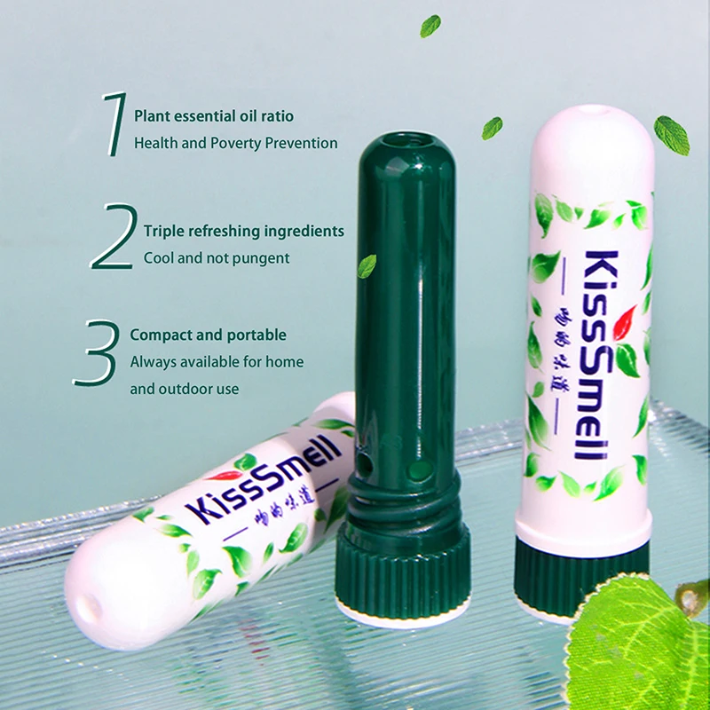 5Pcs Nasen Stick Steigert Fokus Inhalator Rohre Kühlung Ätherisches Öl Nasen Inhalator Aromatherapie Energie Bar Sinus Congestion Relief