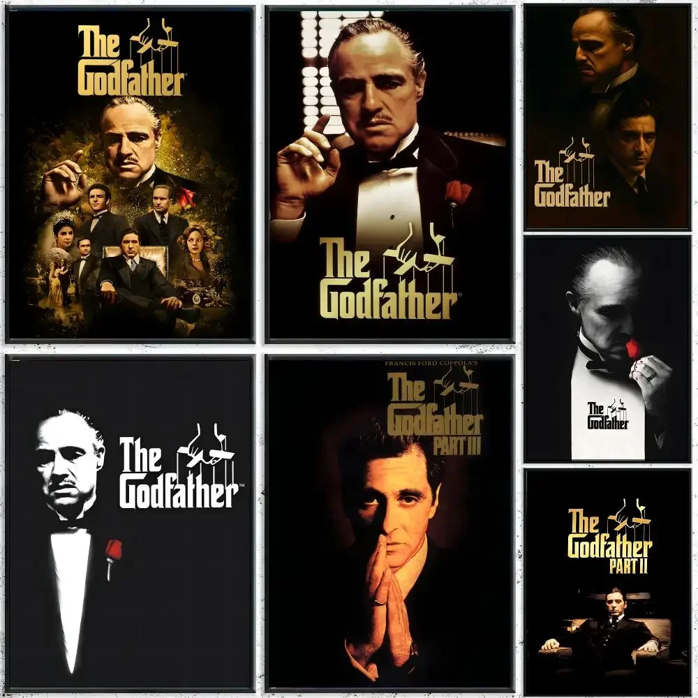 Classic T-The Godfather Movie Series Poster HD Waterproof Wall Decal for Study, Living Room & Garage, Great Gift for Fans