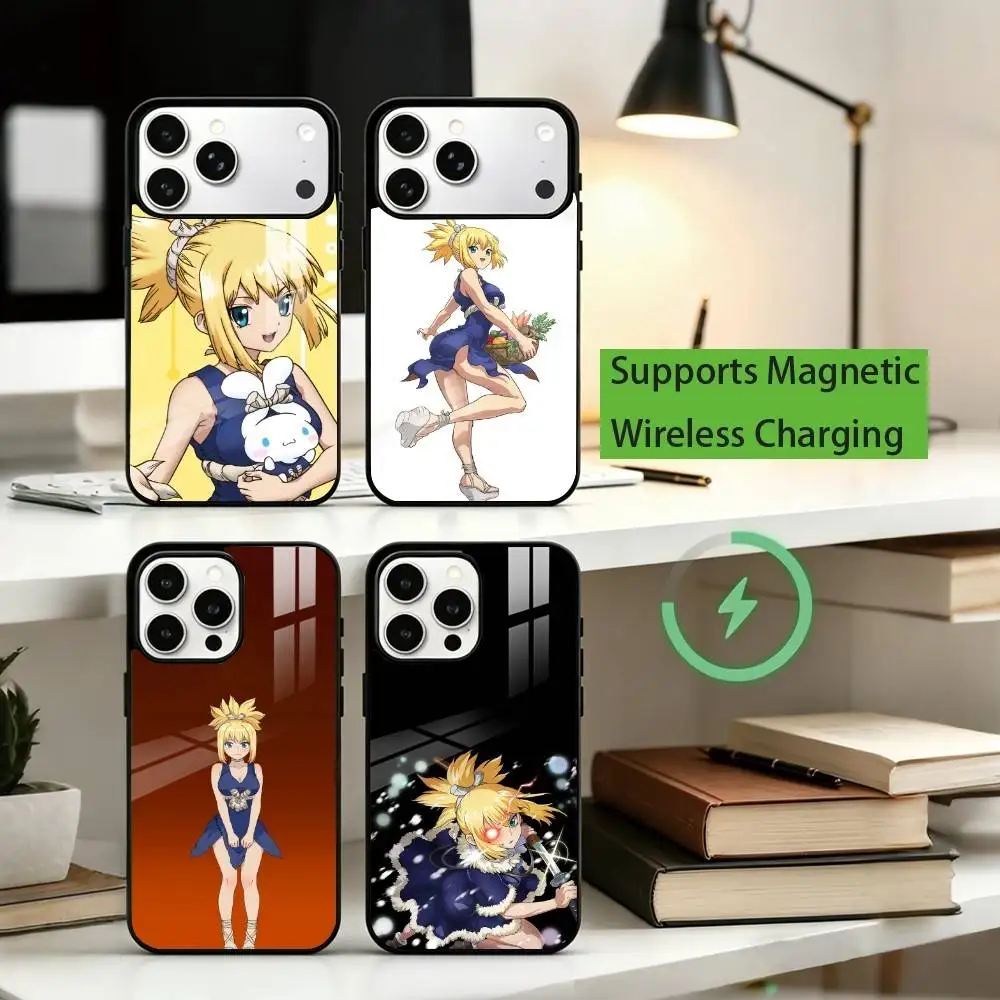 

Dr. STONE Kohaku Phone Case For iPhone17,16,15,14,13,12,11 Plus,Pro Compatible with magnetic wireless charging