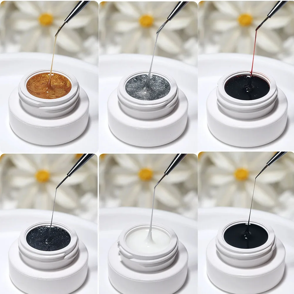 המחוך זהב עכביש ג 'ל עכביש מסמר ציור דבק שחור לבן חוטי אינטרנט ציור לכה לכה לכה לכה לכה לכה לכה לכה לכה לכה