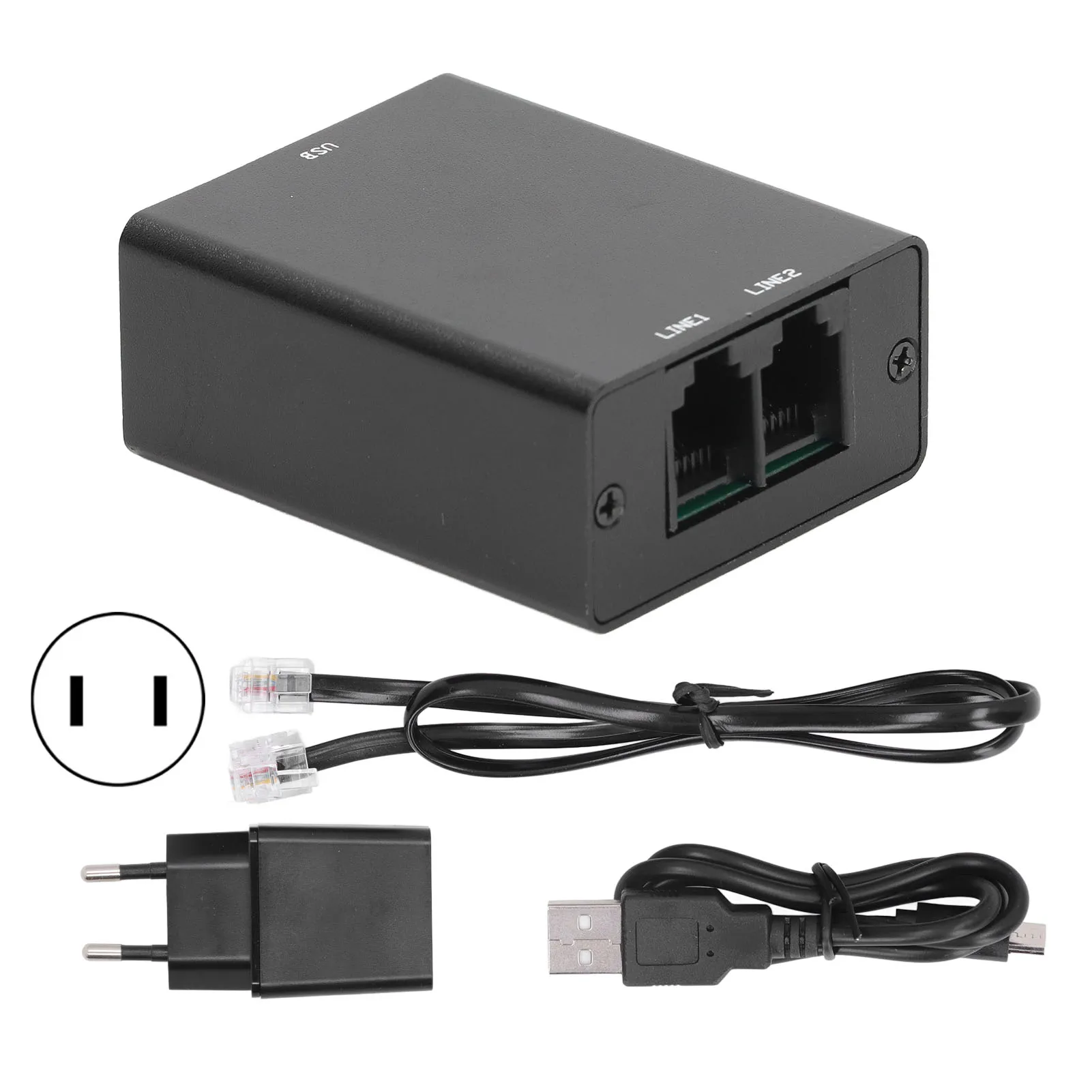 جهاز تسجيل الهاتف مسجل هاتف صغير مع ذاكرة ثابتة أوتوماتيكية سعة 32 جيجابايت صوت واضح مع منفذ RJ11 #6