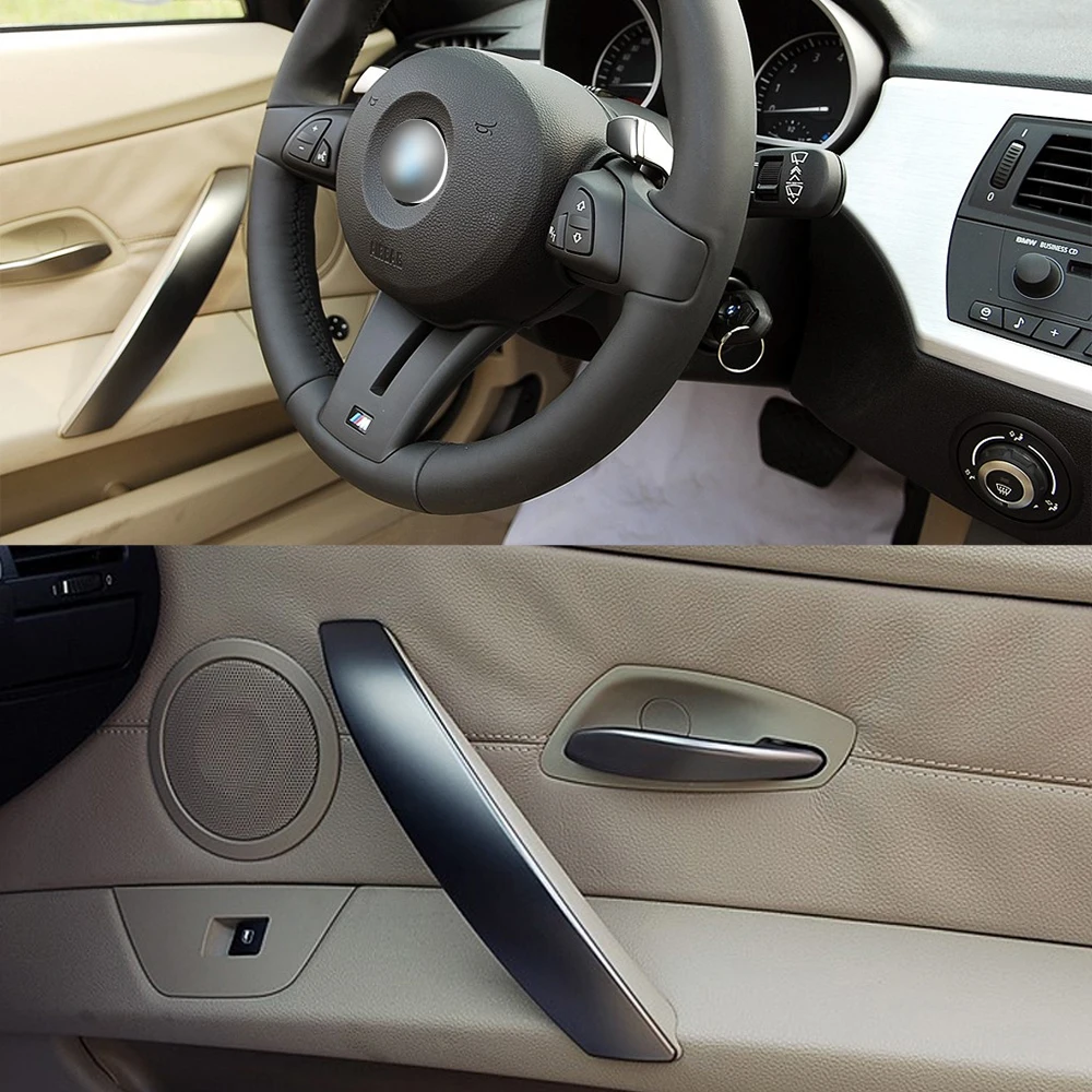 LHD RHD Links Rechts Hand Fahrer Carbon Fiber Innen Tür Pull Griff Abdeckung Trim Ersatz Für BMW Z4 E85 E86 2002-2008 – Detail 11