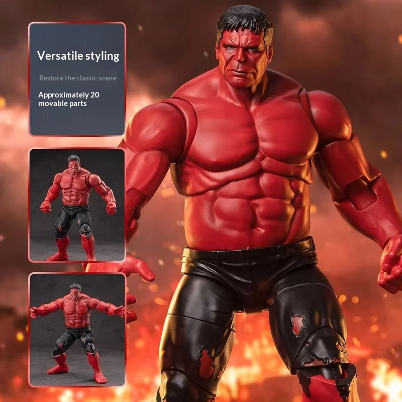 Zd Toys Red Hulk Action Figure Avengers Series Flexible Articulated Joints Movable Superhero Figurine Desktop Display Fan Gifts - view 5