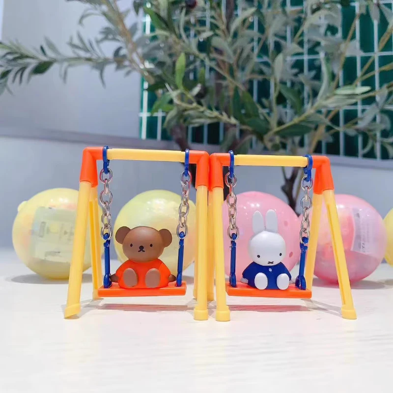 

Gashapon Gacha Kawaii Miffys Rabbit Swing Action Fiugre Capsule Toy Model Tabletop Ornament Collection Children Gifts