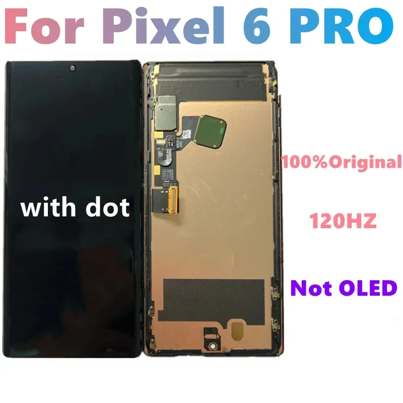 Original  AMOLED LCD For Google Pixel 6 Pro Display Screen Frame Touch Panel Digitizer For Google Pixel 6 Pro 6Pro Spot LCD