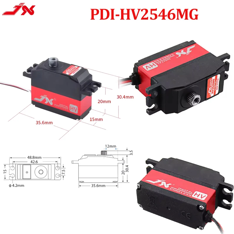 Hot JX PDI-HV2546MG 25g Metal Gear Digital High Voltage Coreless Motor Tail Servo For RC TREX Align ALZRC 450 500 Helicopter