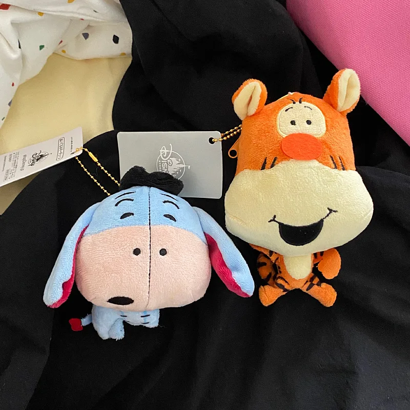 Kawaii Disney Eeyore Tigger Coin Purse Wallet Cartoon Plush Toys Backpack Pendant Cute Doll Keychain Gift Creative Peripherals