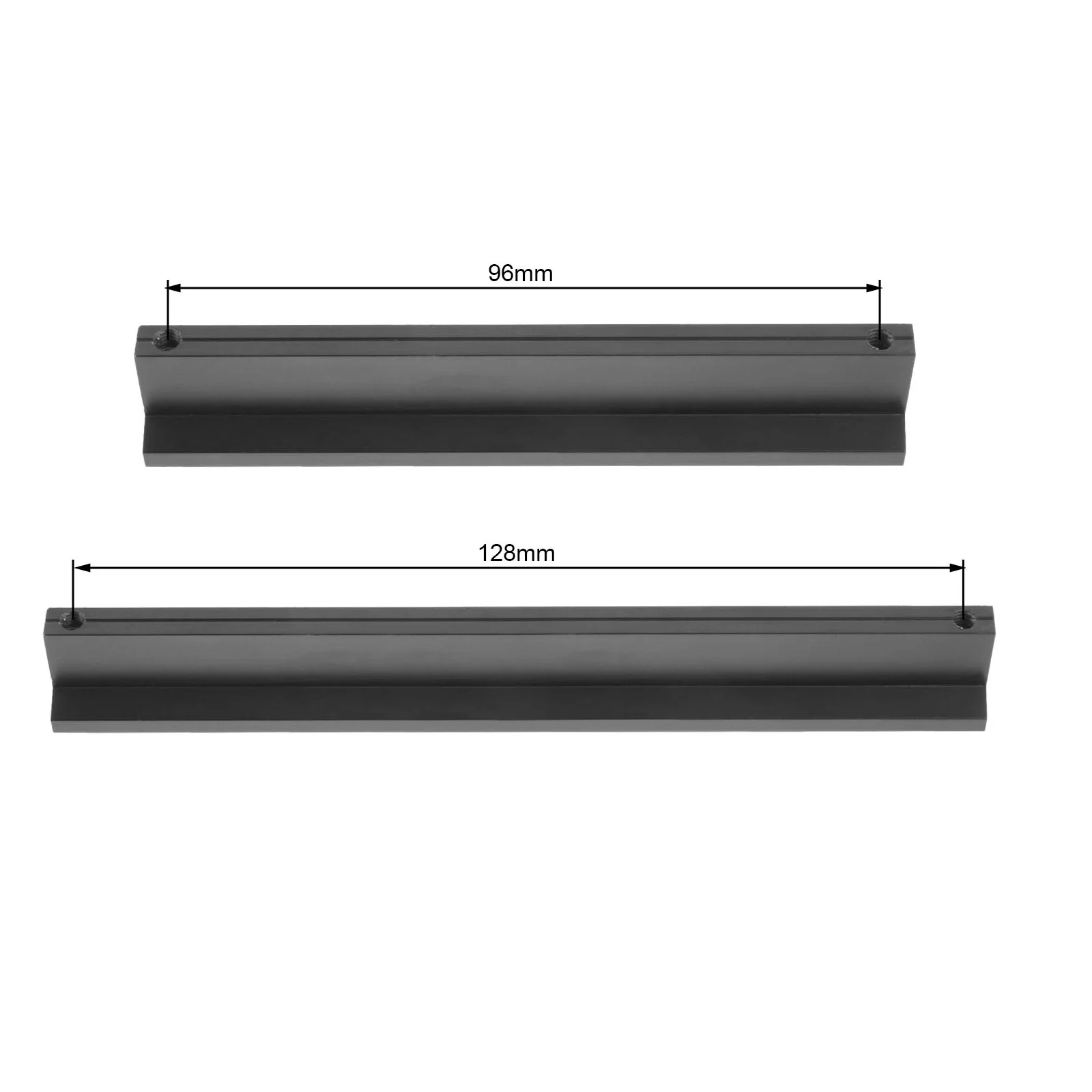 1pc Black Minimalist Handle Aluminium Alloy Stripe Pull Inside Buckle Style Knob w/screw Modern 96/128mm Furniture Decor Drawer