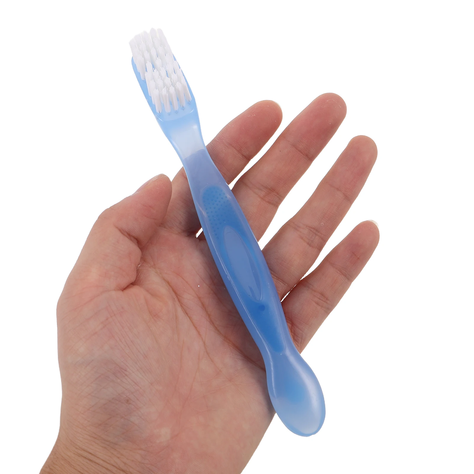 

4pcs Denture Toothbrush Double Sided Cleaning Brush For False Teeth Soft Hard Bristles Dual Ended Design Travel Size Compact