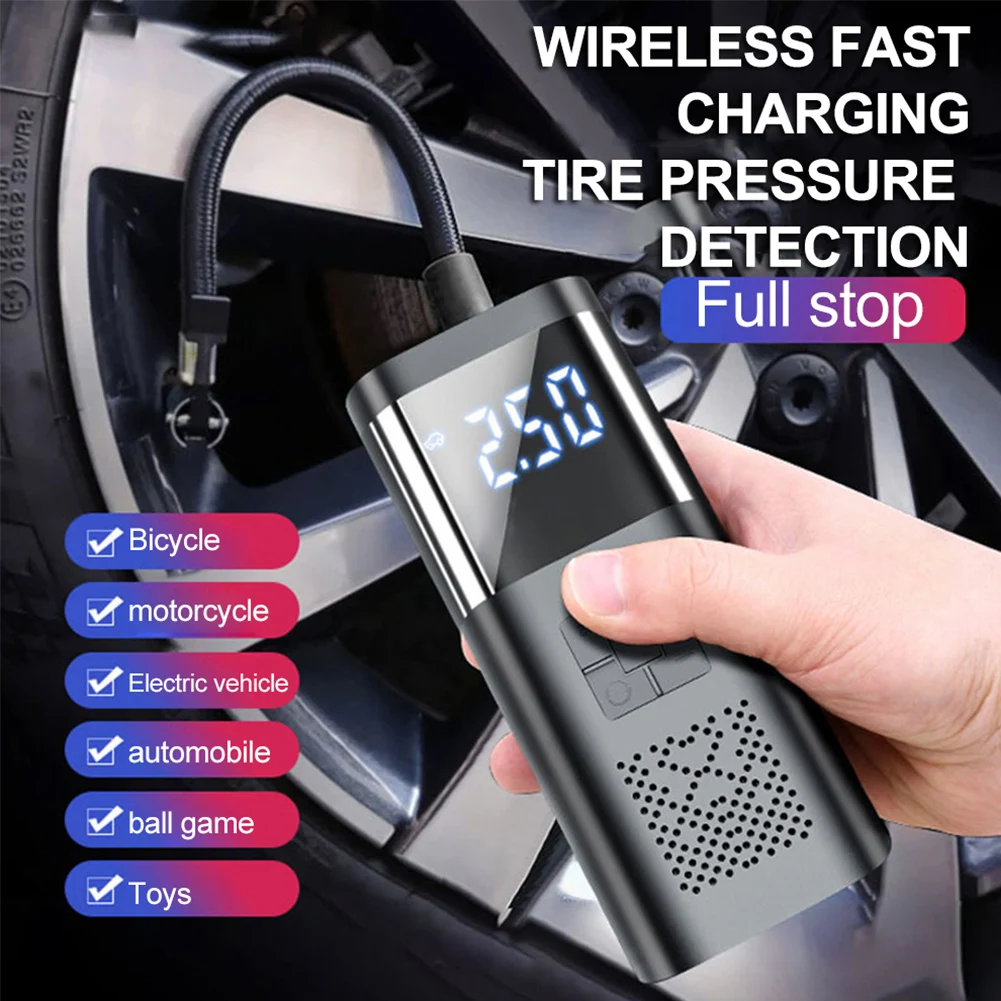 

Rechargeable Air Pump Tire Inflator 12V 150PSI Portable Compressor Digital Cordless Car Tyre Inflator For Motocycle Bicycle Ball