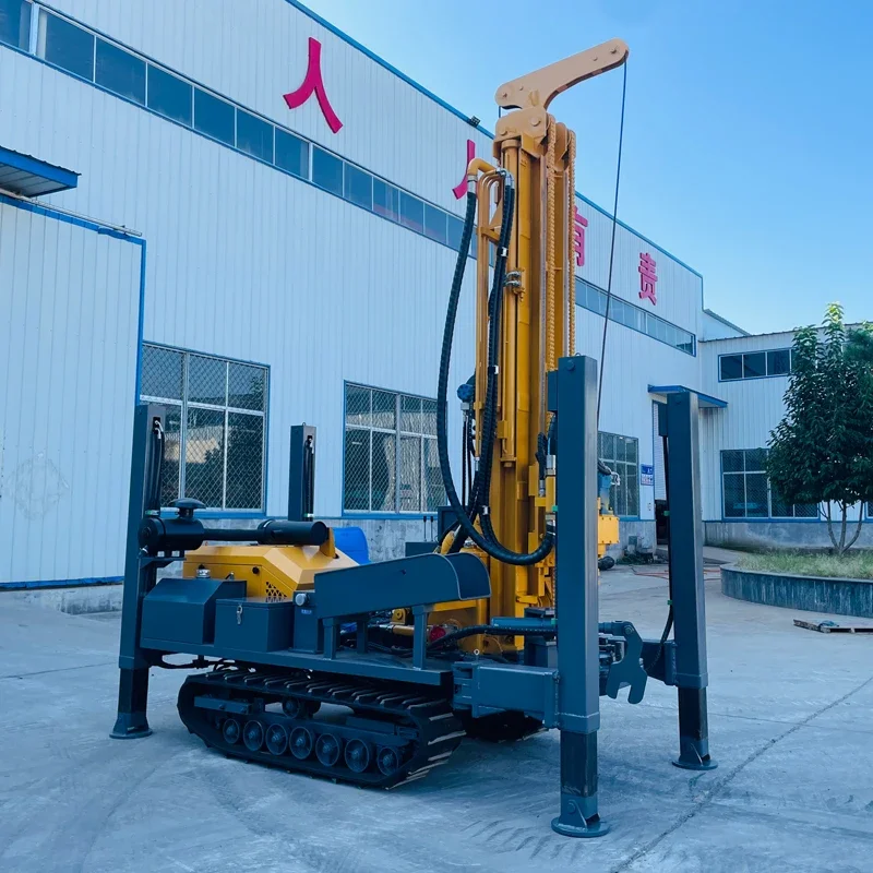 Cheap Philippines Factory Crawler Mounted Hydraulic Water Well Drilling Rig Machine For Water Wells 200m