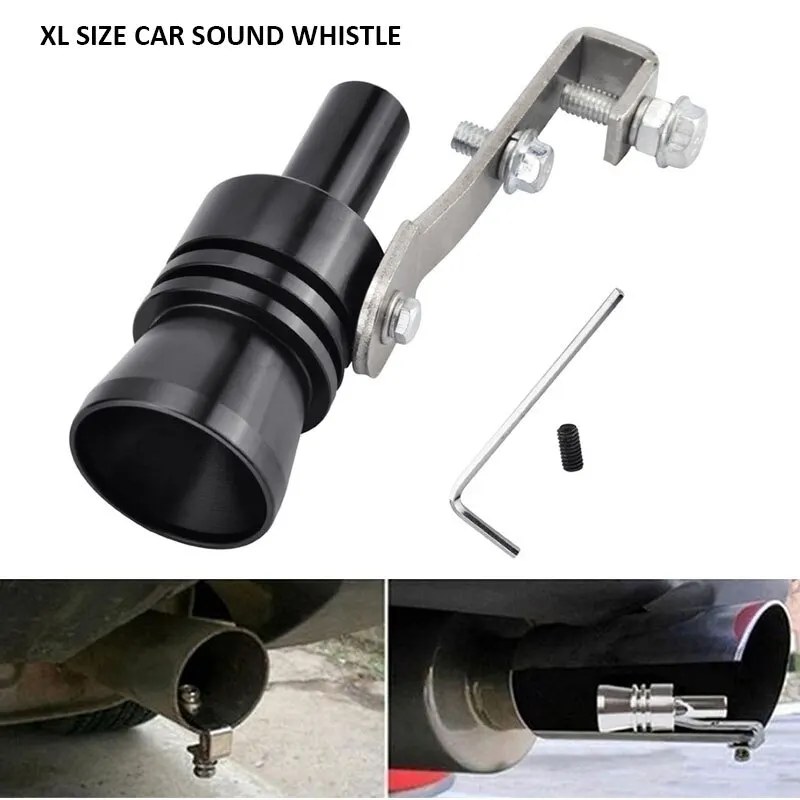 Xl Size Black Turbo Sound Whistle Vehicle Refit Device Exhaust For Bmw E90 Exhaust Sport Damper Car Muffler Silencer