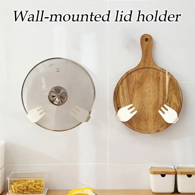 

Pot Lid Organizer For Cabinet Anti-Slip Pan Lid Organizer No Drilling Space-Saving Stand For Pan Storage Kitchen Pantry Drying