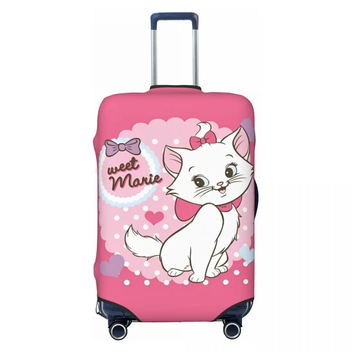 

Kawaii Marie Cat Suitcase Cover Business Protector Flight Strectch Luggage Accesories