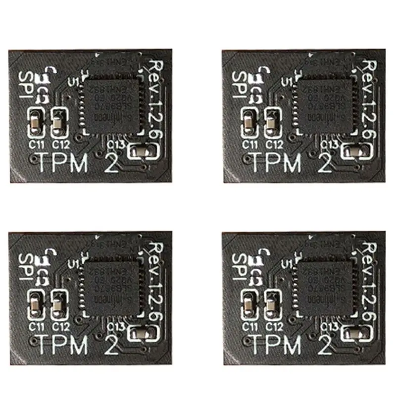 

4X TPM 2.0 Encryption Security Module Remote Card 12 Pin SPI TPM2.0 Security Module For MSI Motherboard-Y41A