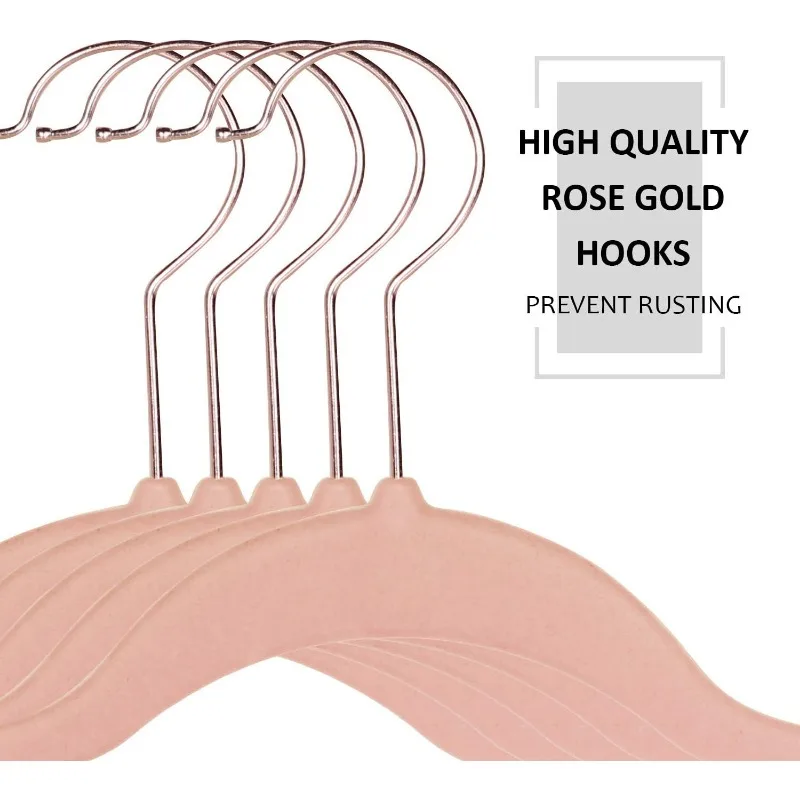 Premium Velvet Clothes Hangers Suit Heavy Duty (100 Pack)-Non Slip & Space-Saving with 12 Finger Clips & 2Tie