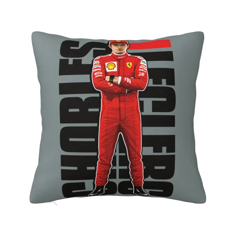 Custom LEC16 Racing Driver Rising Star Cushion Cover 45x45cm Motorsports Velvet Modern Pillow Case