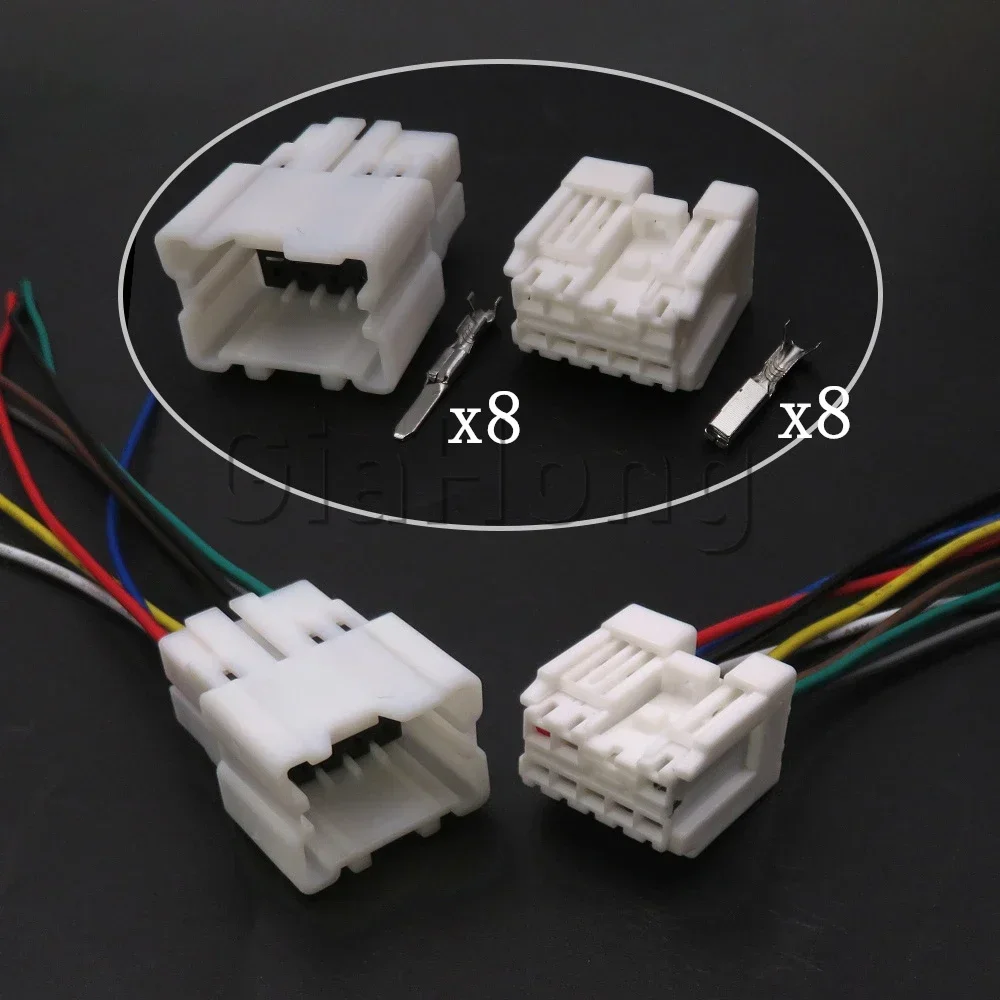 1 Set 8 Ways Auto Parts 6098-6949 6098-6974 1674110-1 AC Assembly Lift Window Switch Wiring Cable Plug For Nissan Car Connector
