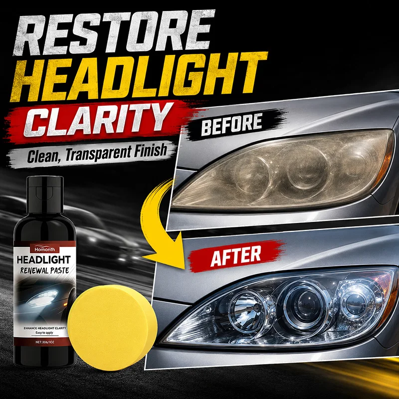 Car Headlight Restoration Paste Automotive Lamp Polish Cleaner For Yellowing Haze Oxidation Scratch Removal Auto Care
