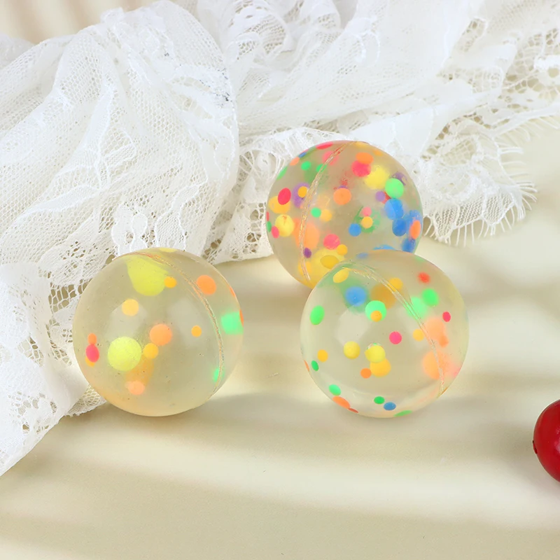 42mm Clear Colorful Rubber Balls Jelly Ball For Kids Toys Jump Bouncy Ball Bounce Balls Party Favors Gifts