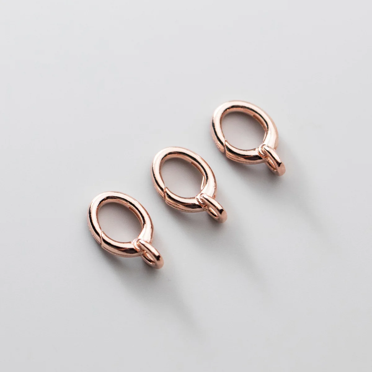 1pc/Lot 925 Sterling Silver Oval Spring Clasp Hooks 4 Colors Necklace Bracelets End Buckle Connector DIY Jewelrys Accessories