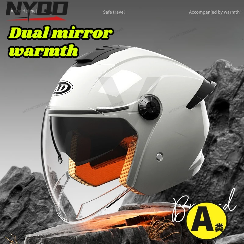 

AD Зимний теплый 3C сертифицированный полушлем для электрического скутера, безопасный всесезонный универсальный