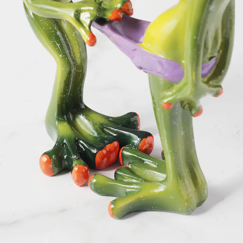 مشغولات يدوية من راتنج الضفدع لديكورات غرفة المعيشة ، زخارف زجاجية ، عرض نافذة ، هدايا عيد ميلاد مضحكة ، اليوغا ، الضفدع