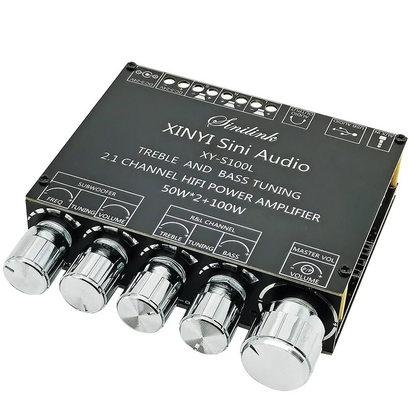 Board for 2.1CH Subwoofer Amp, Bluetooth5.0 AUX U-Disk Audio Amplifier