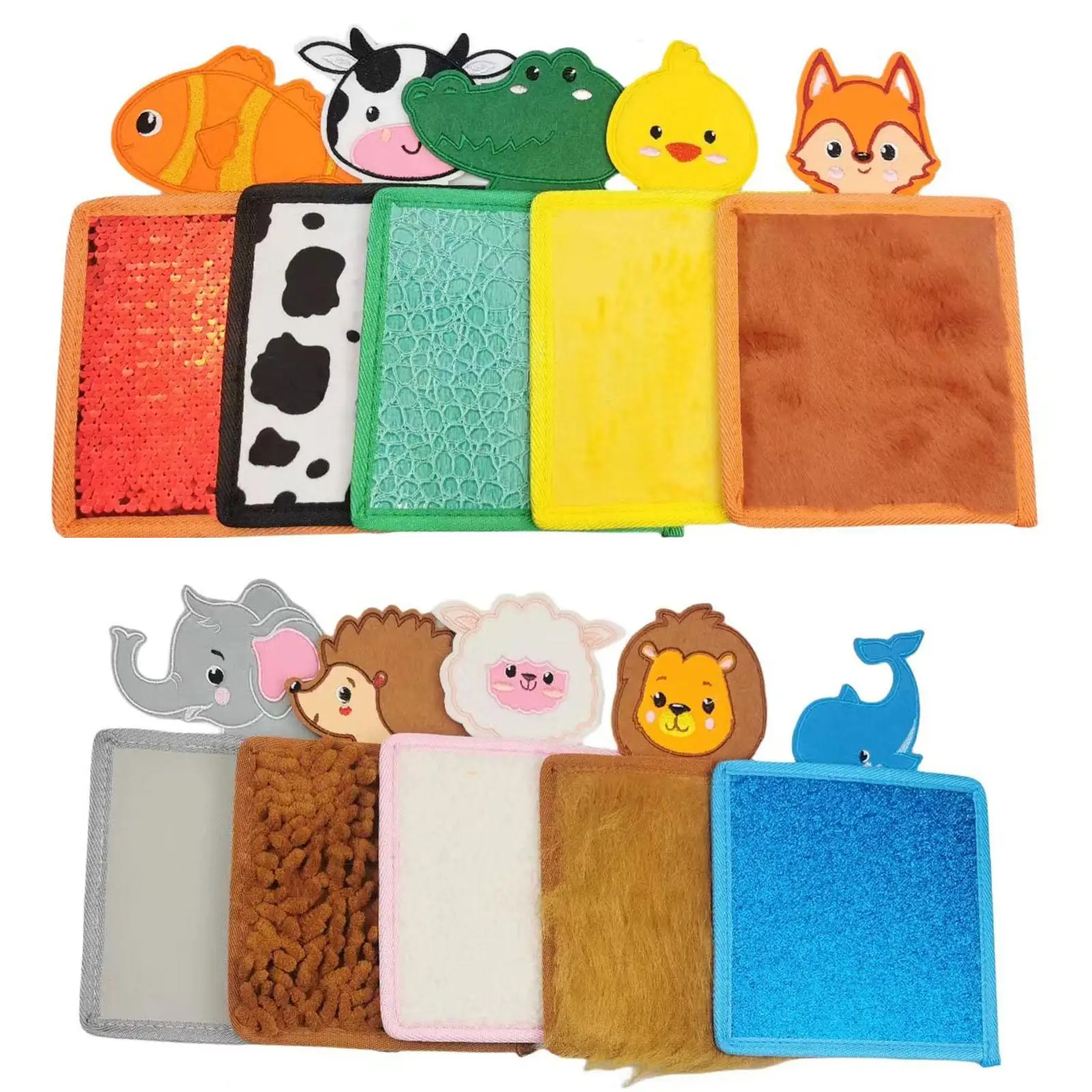 

10 Pieces Texture Sensory Mat Kids Educational Toy Mat for Home Playgroups