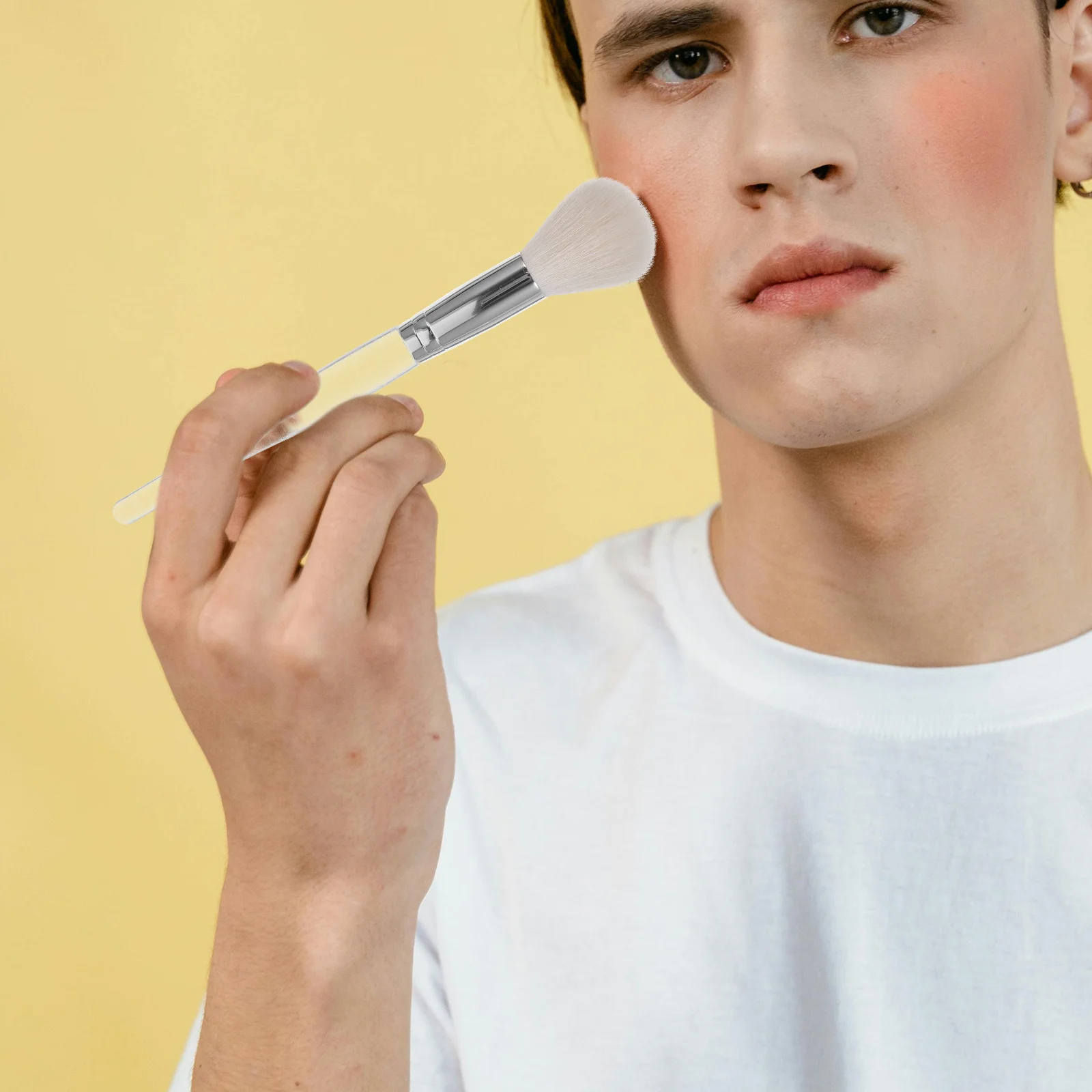 Pennello per trucco multifunzionale per donna Leggero Facile da riporre nella borsa per il trucco Regalo perfetto Pennello per fard Trucco