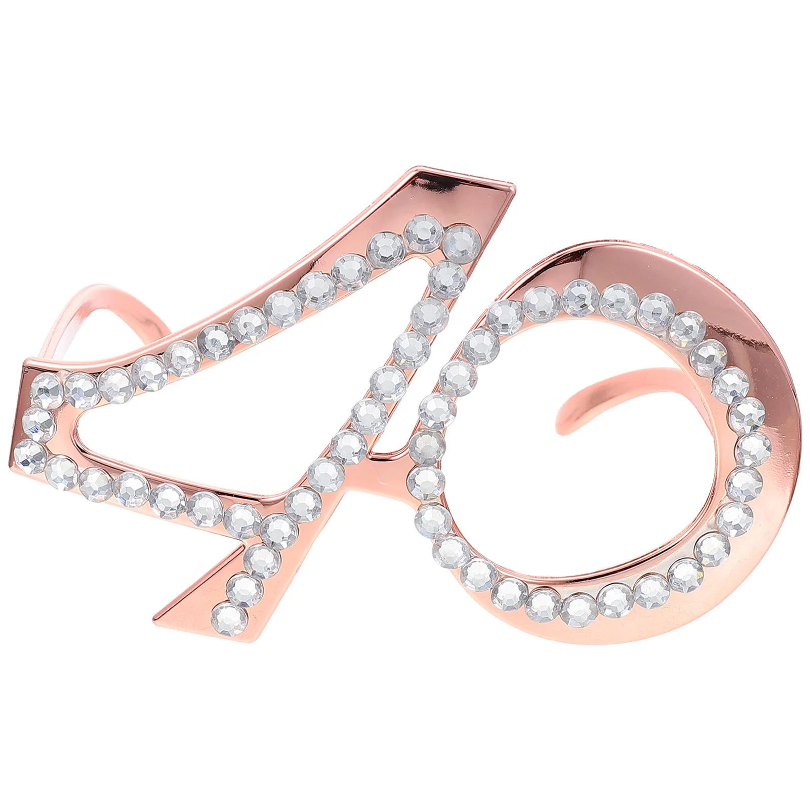 

Birthday Party Glasses PC Material Lightweight Crystal Glitter Eyewear Photo Booth Props Accessories Novelty Rhinestone Number