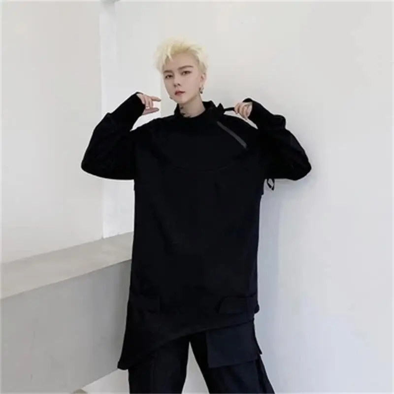 

Men Spring And Autumn New Dark Personality Irregular Design Fashion Trend Casual Large Size Hoodie