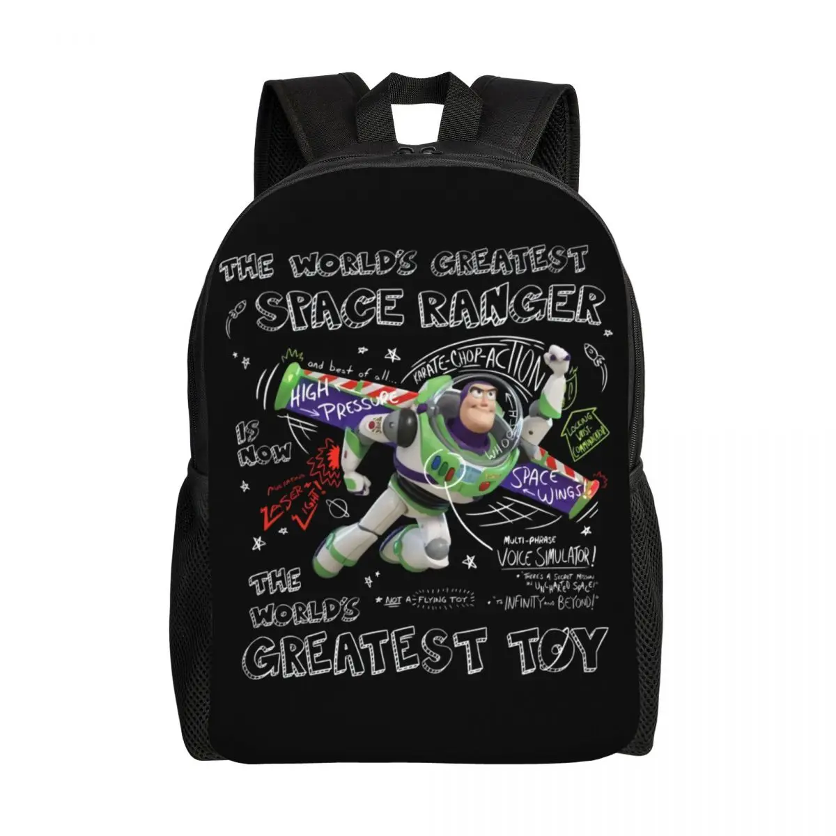 Custom  Toy Story Buzz Lightyear Anime Backpack for Girls Boys College School Travel Bags Women Men Bookbag Fits 15 Inch Laptop