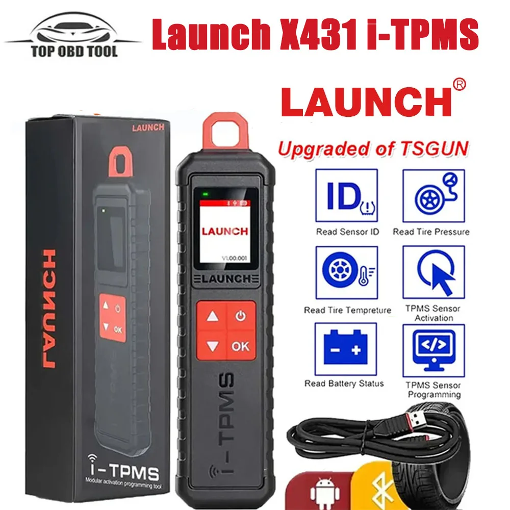 LAUNCH X431 TSGUN I-TPMS инструмент для диагностики давления в автомобильных шинах, активная программа, датчик 315/433 МГц для PRO TT/PRO3S + V5.0/PAD7