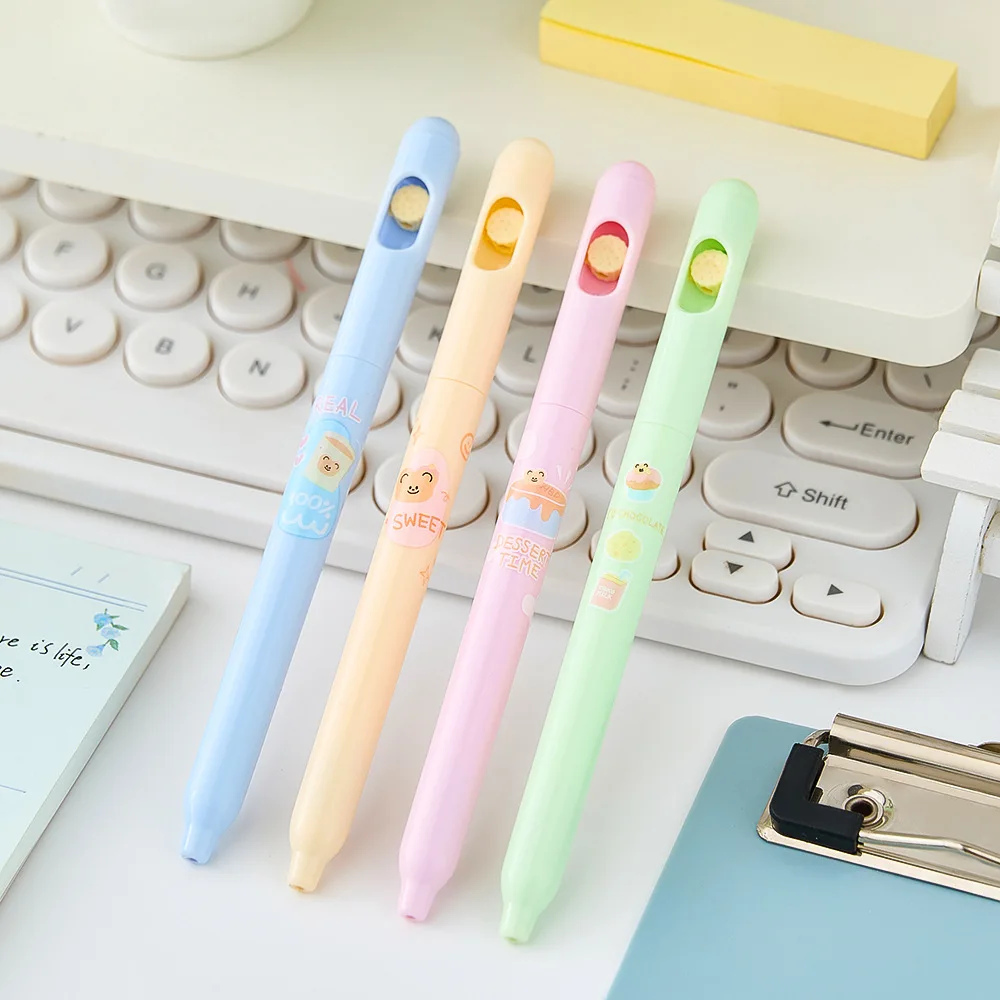 

4Pcs, Twistable Gel Pen, Twist-Out Fancy Retractable Ballpoint Pen, CS Tip Quick-drying Ink, Smooth Writting, Creativity Design