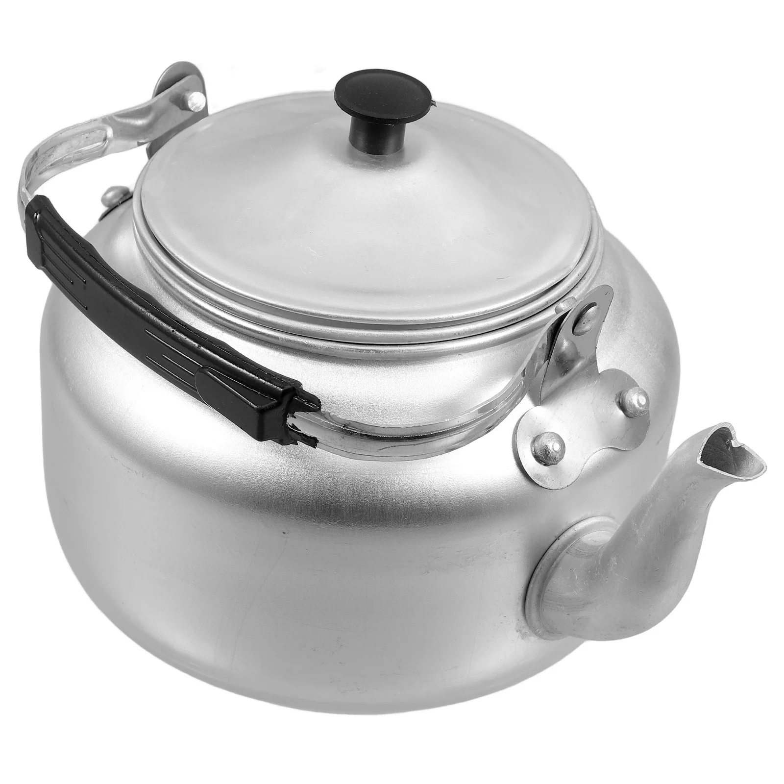 

1pcs 800Ml Aluminum Teapot With Handle Lid Portable Tea Kettle For Home Office Camping Kitchen Use Small Metal Water Boiling Pot