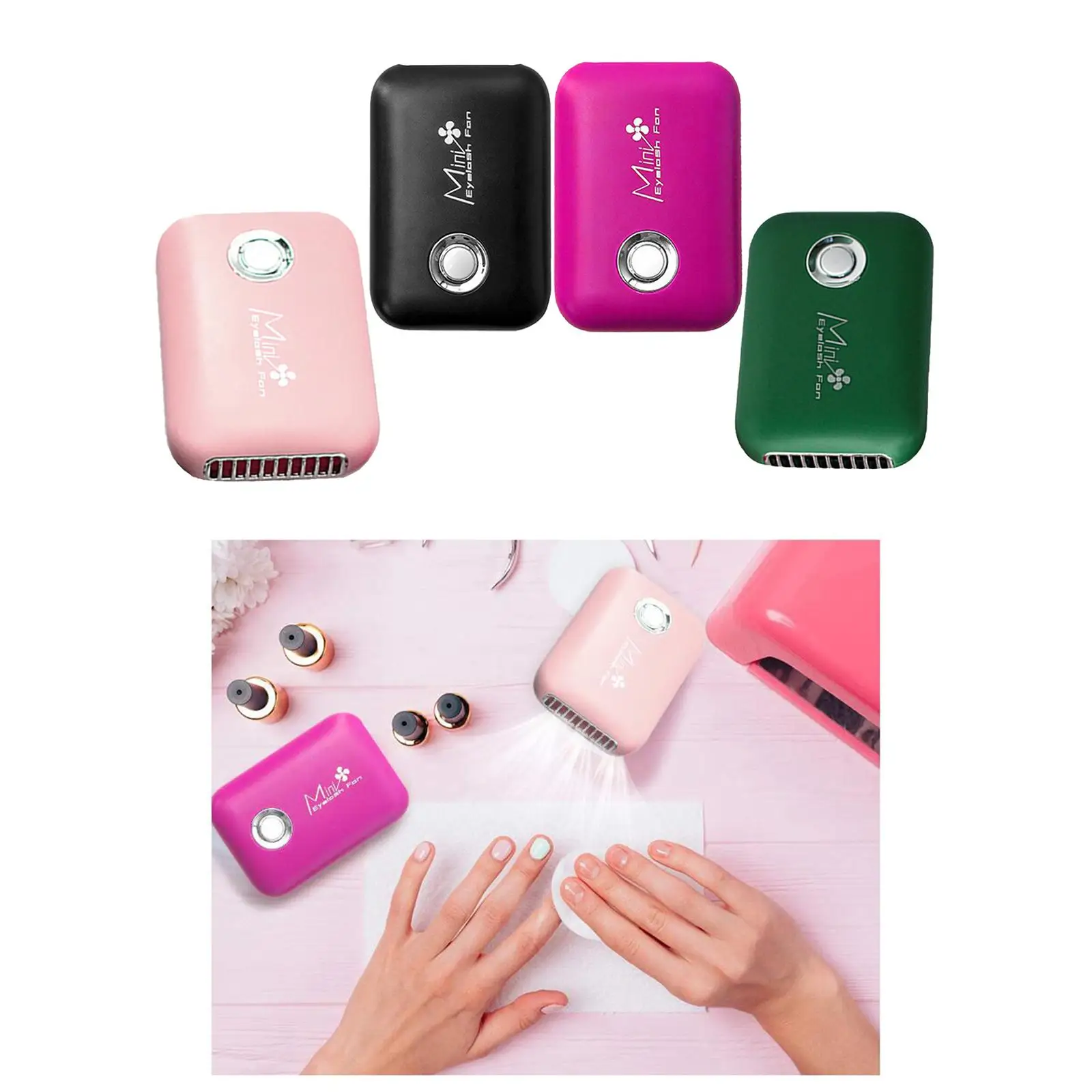 Bladeless Eyelash Fan Dryer Rechargeable Cooling Fan for Glue Quick Dry Tool