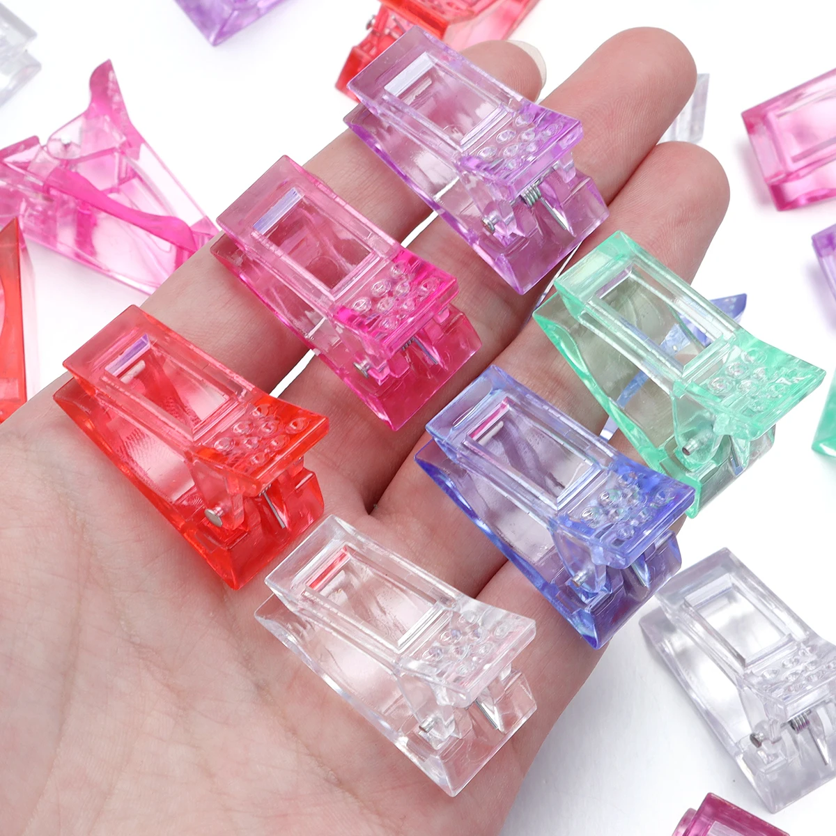 10Pcs/lot Mixed Color Plastic Clip for Plastic Patchwork Sewing Clip Hand Account Fixing Fabric DIY Handicraft Quilting Clip