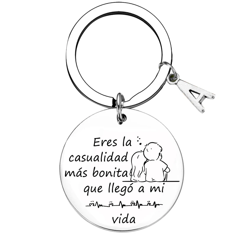 Spanish Couple Keychain for Boyfriend and Girlfriend - Birthday Gift Idea