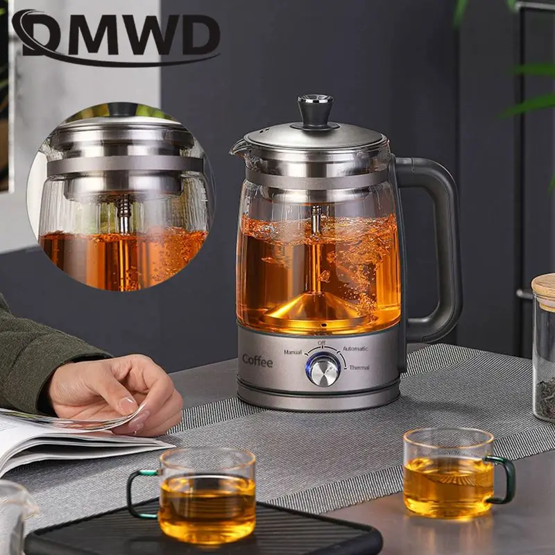 Automatic insulation Tea Brewer High temperature Extraction Teapot  Health Tea Boiler Coffee pot Glass kettle Steam Tea Infuser