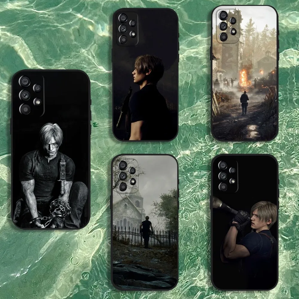 

Leon R-Resident Kennedy Evil 4 Phone Case For Samsung Galaxy A20,A21s,A22,A31,A32,A52,A53,A72,73,A80 Soft Black Cover