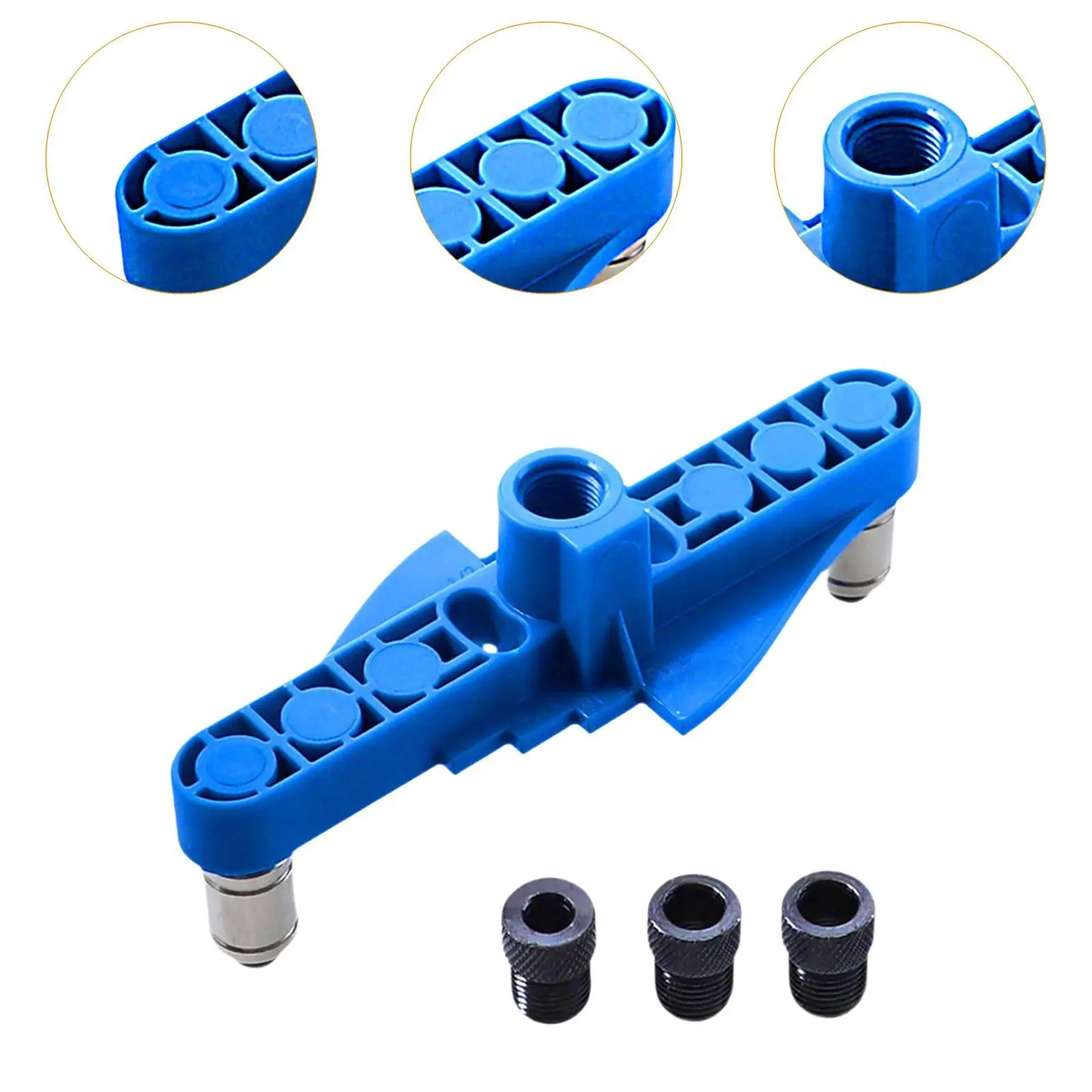 Alat Kerja Kayu Panduan Bor Dowel Kayu Pencari Lokasi Jig Dowelling 2 in 1