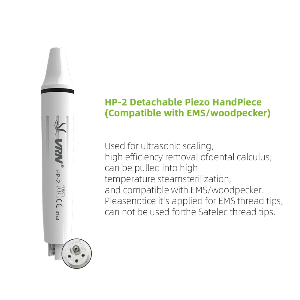 VRN Piezo Scaler Handpiece Detachable LED Handpiece 135℃ High Temperature Sterilization Fit for Woodpecker EMS image 3