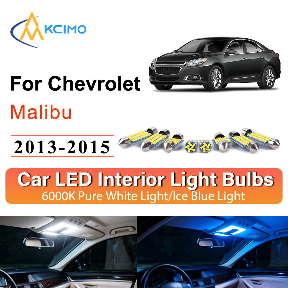

Super Bright Interior Light Kit For Chevrolet Malibu 2013-2015 Upgraded LED Dome Map Lamp Footwell Trunk Lamp Plug and Play