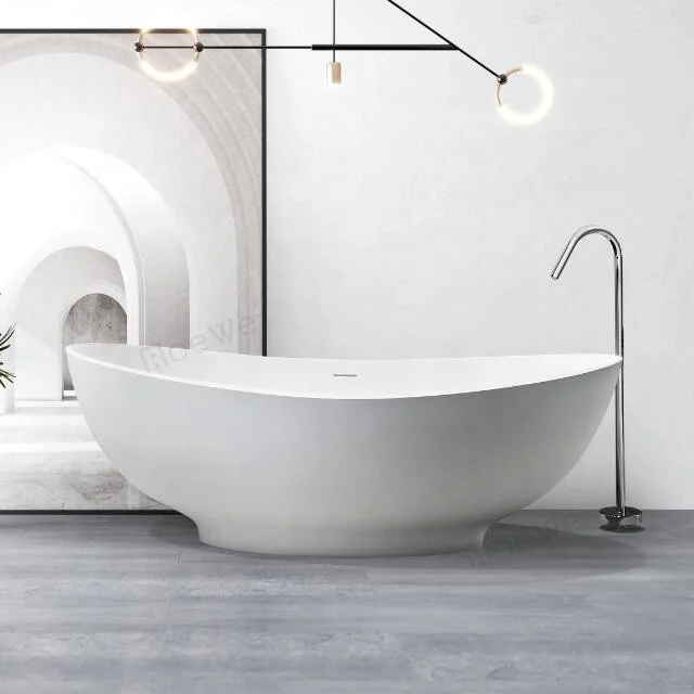 

Современная ванна для замачивания, ванная комната в отеле США, ванная комната с твердой поверхностью, отдельно стоящая матовая ванна из искусственного камня