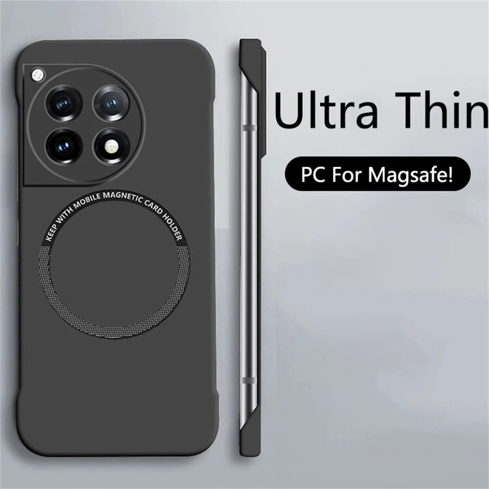 

Ультратонкое Безрамное магнитное зарядное устройство для Magsafe Беспроводное зарядное устройство для Oneplus 12 11 10 9 Pro Ace Ace2 2V Pro охлаждающий пластиковый чехол