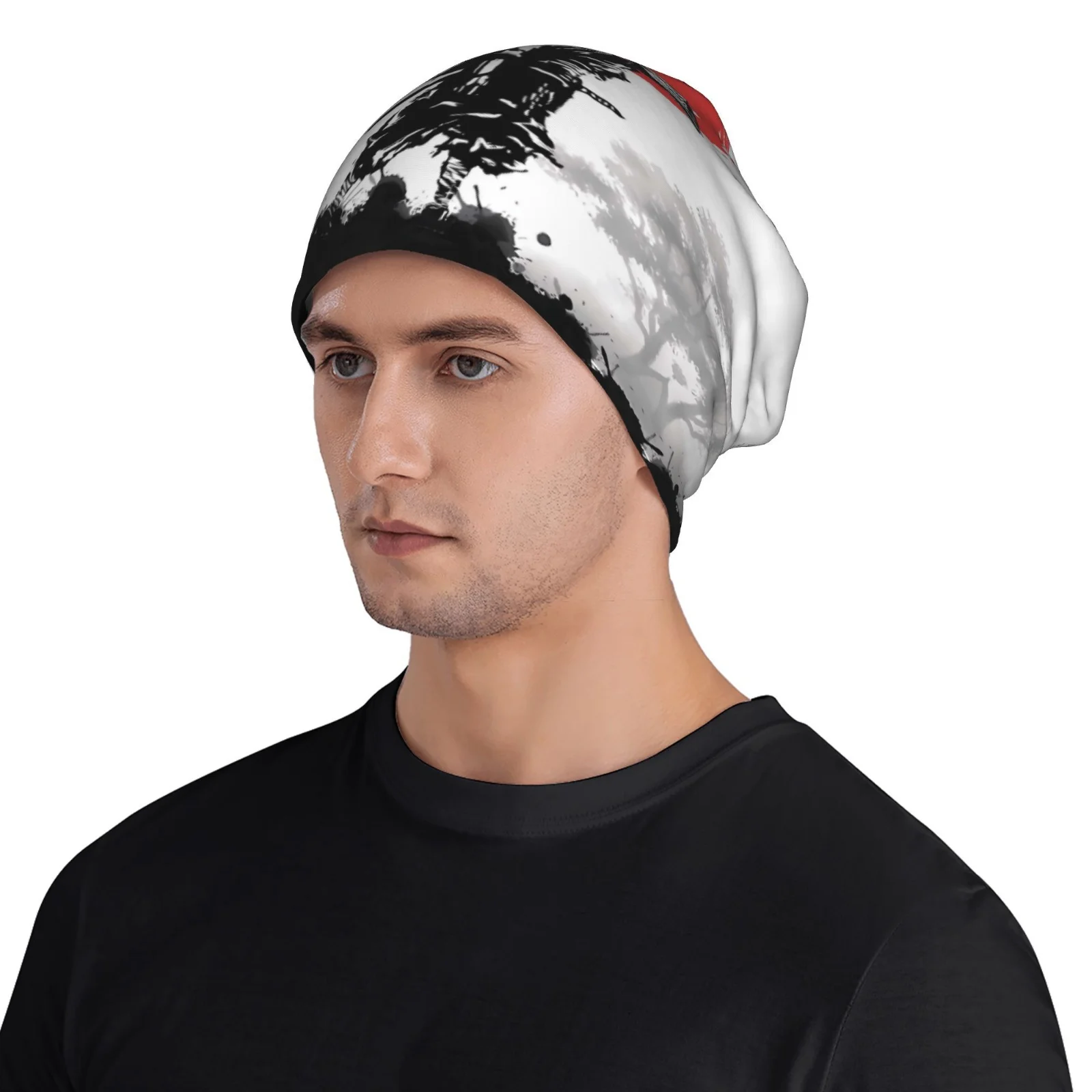 Japanese Samurai Beanies Caps Hat Fashion Bonnet Hats Men Design for Workout Sports Autumn Winter Casual Street Knit Hat