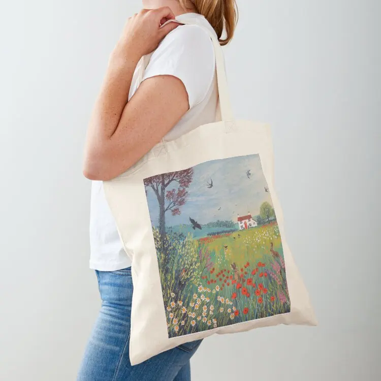 

The House by Summer Meadow Tote Bag canvas tote bag canvas tote canvas bags Women bags